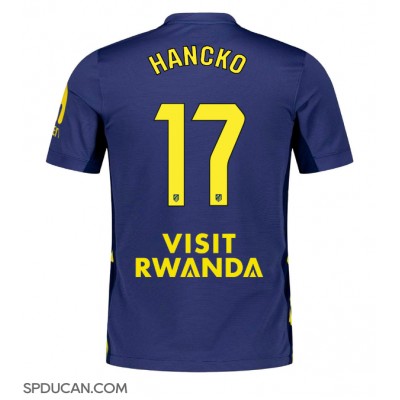 Muški Nogometni Dres Atletico Madrid David Hancko #17 Gostujuci 2025-26 Kratak Rukav Muški Nogometni Dres Atletico Madrid David Hancko #17 Gostujuci 2025-26 Kratak Rukav